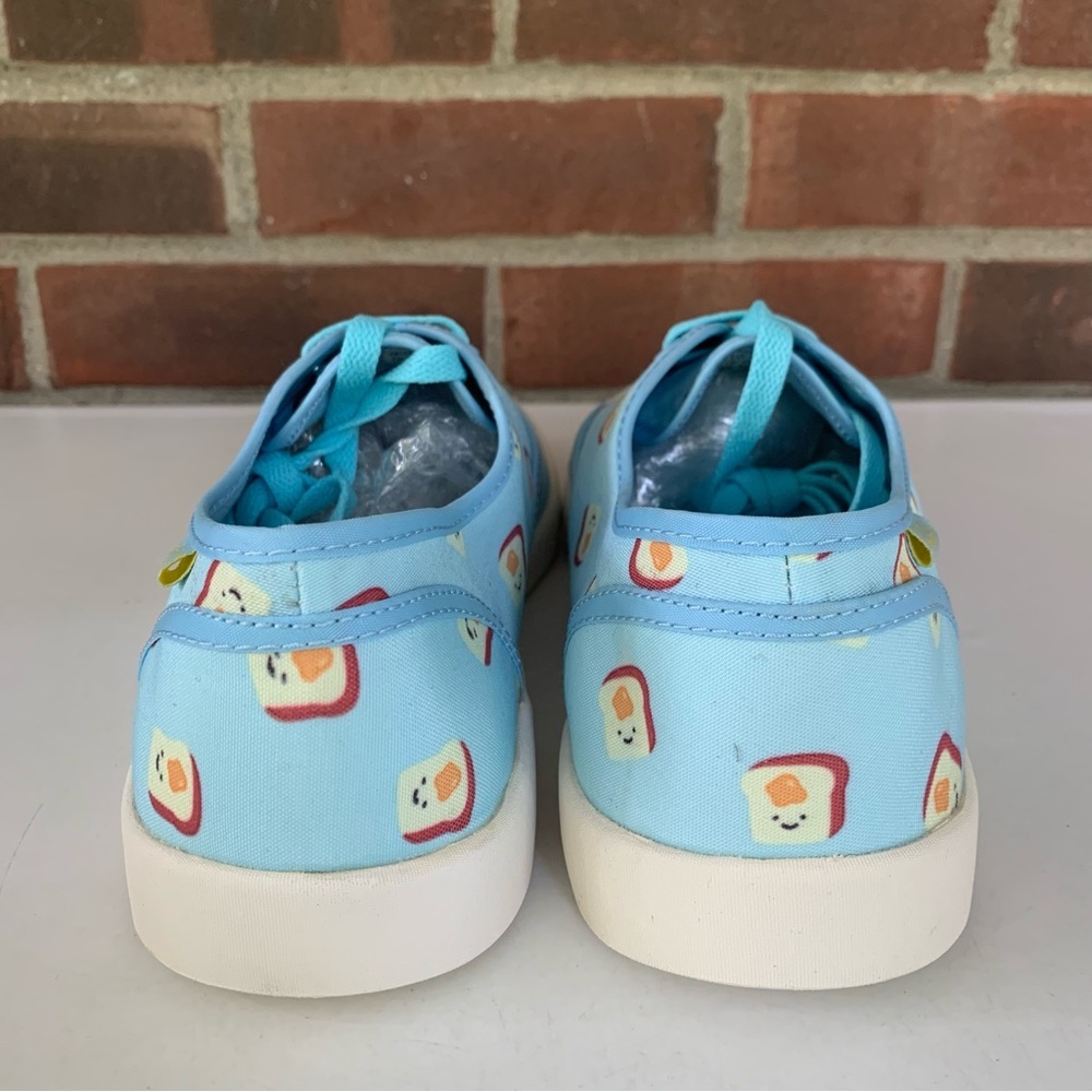 Cute To The Core Toast Print Lace Up Sneakers Wom… - image 7